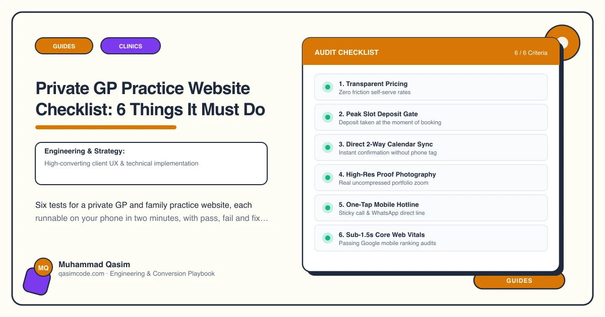 Private GP Practice Website Checklist: 6 Things It Must Do