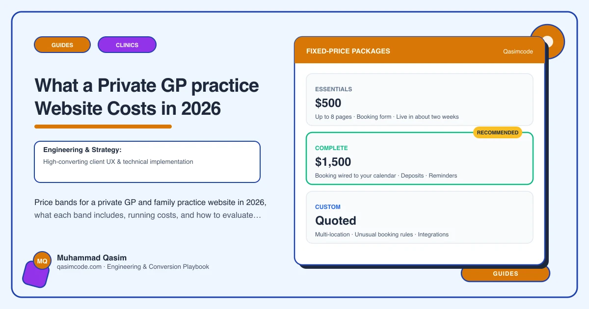 What a Private GP practice Website Costs in 2026