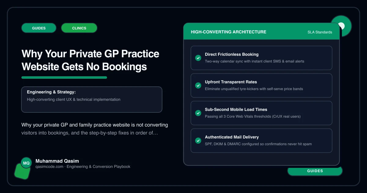 Why Your Private GP Practice Website Gets No Bookings