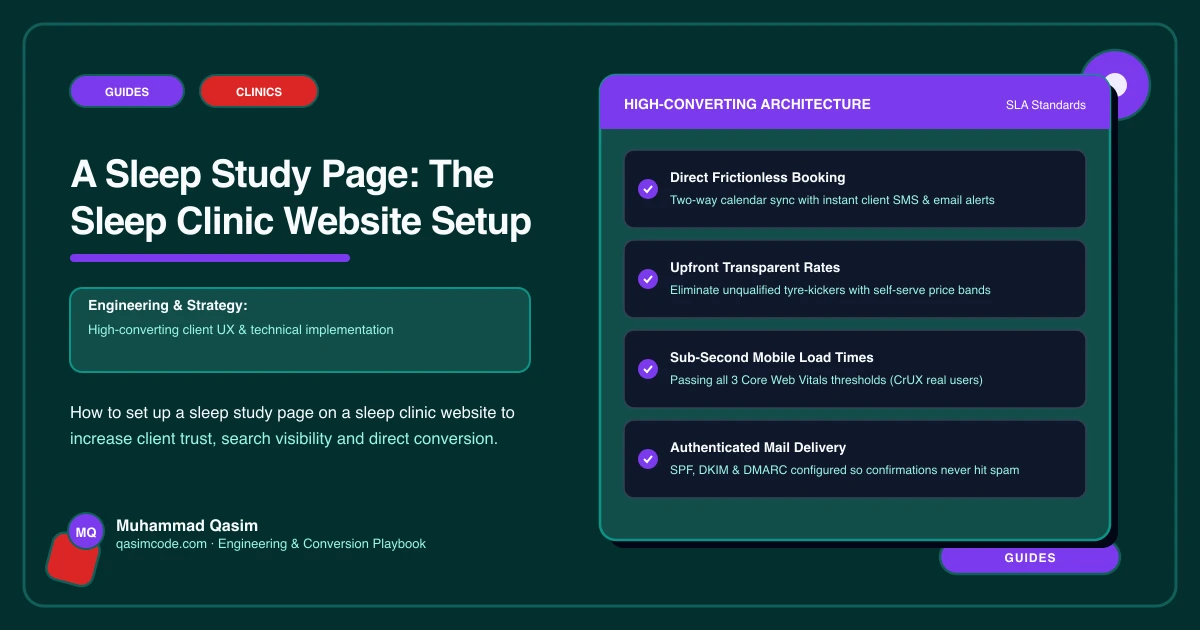 A Sleep Study Page: The Sleep Clinic Website Setup