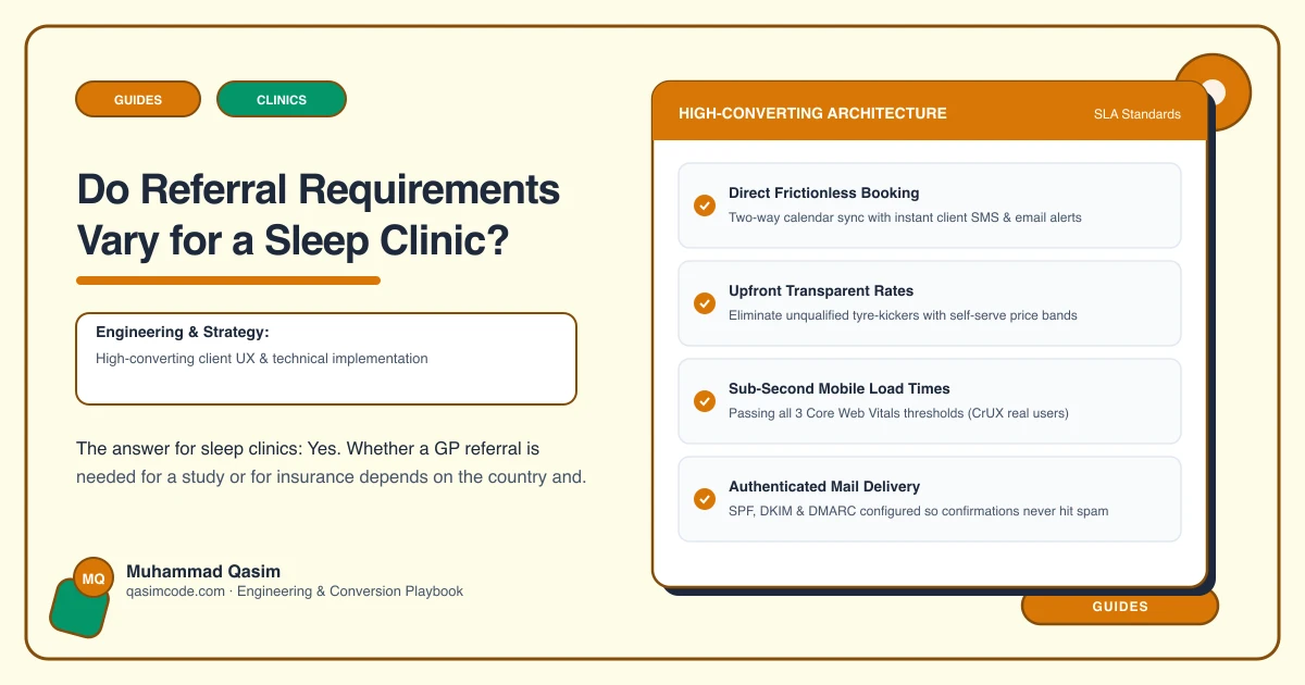 Do Referral Requirements Vary for a Sleep Clinic?
