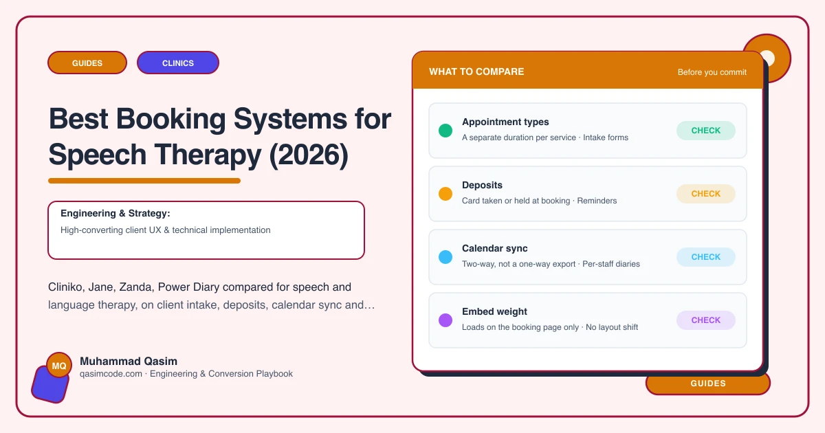 Best Booking Systems for Speech Therapy (2026)