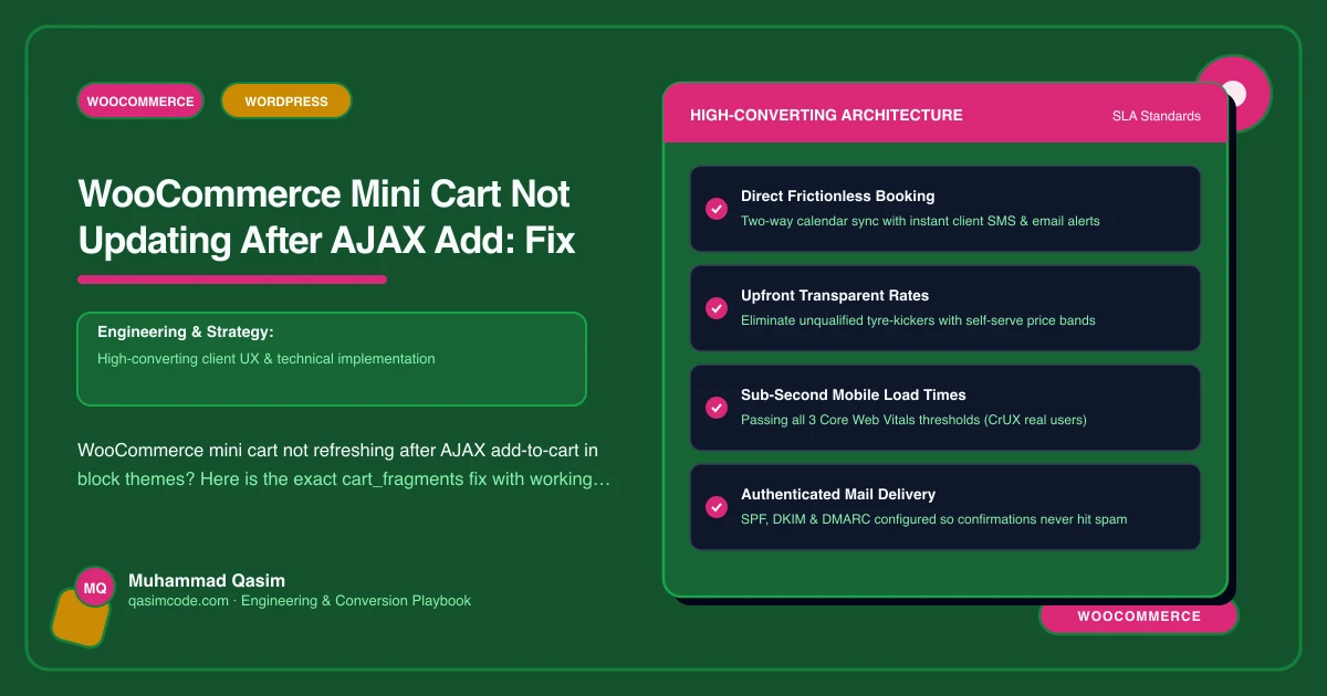 WooCommerce Mini Cart Not Updating After AJAX Add: Fix