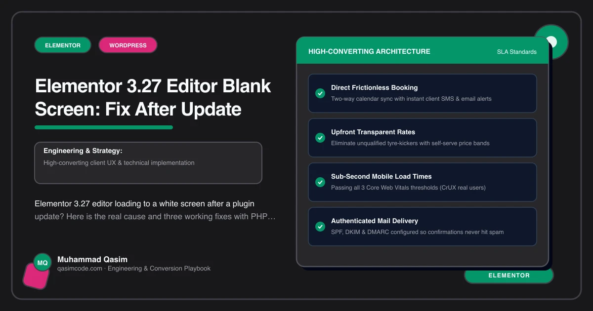 Elementor 3.27 Editor Blank Screen: Fix After Update