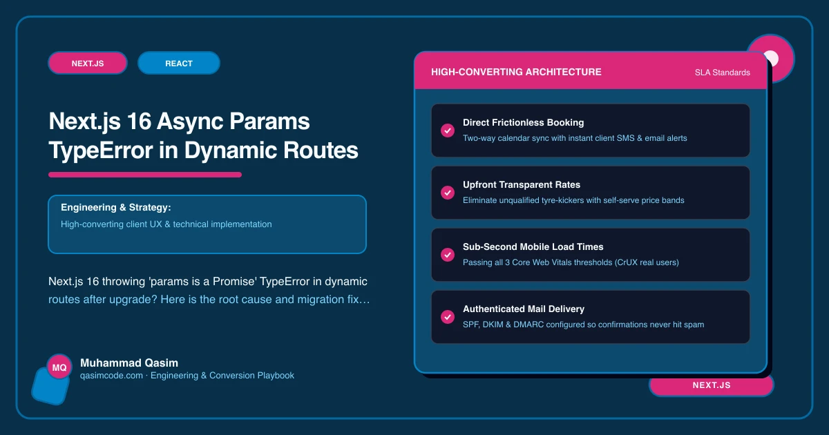 Next.js 16 Async Params TypeError in Dynamic Routes