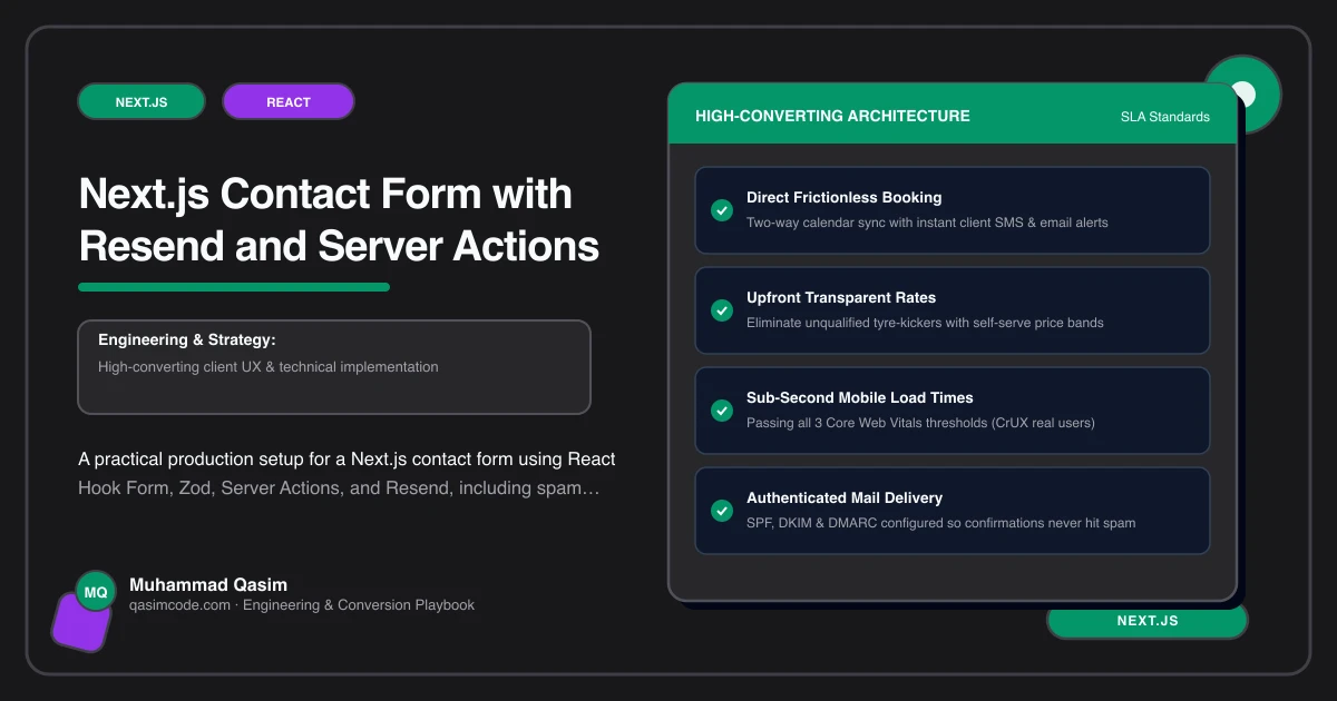 Next.js Contact Form with Resend and Server Actions