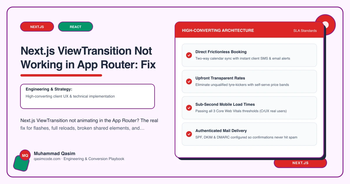 Next.js ViewTransition Not Working in App Router: Fix