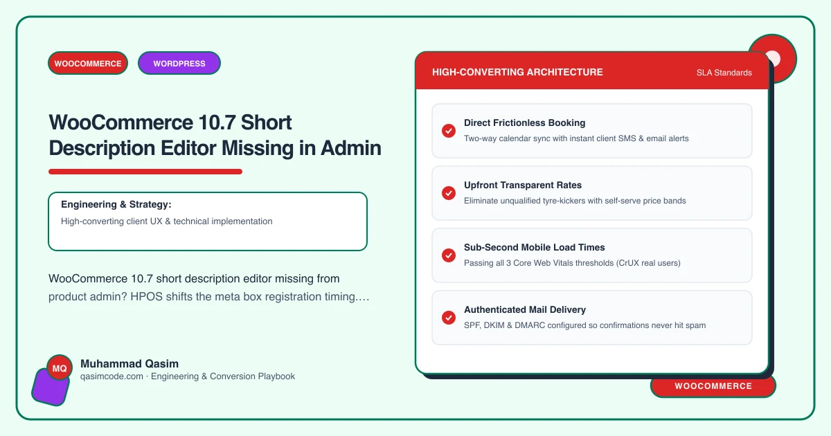 WooCommerce 10.7 Short Description Editor Missing in Admin