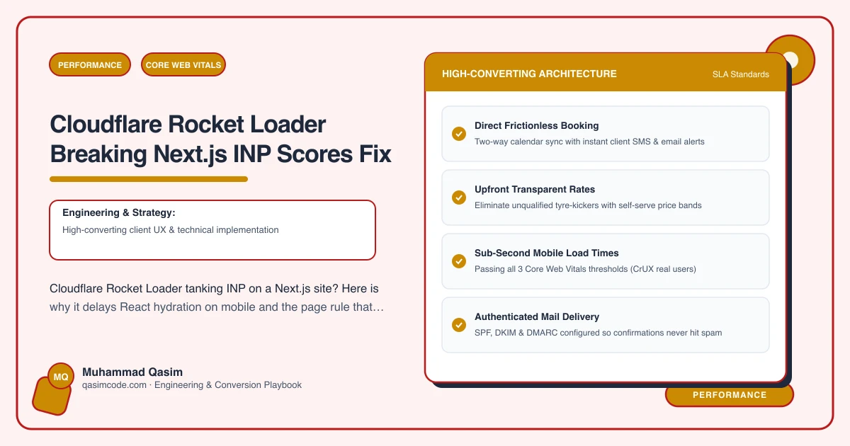 Cloudflare Rocket Loader Breaking Next.js INP Scores Fix