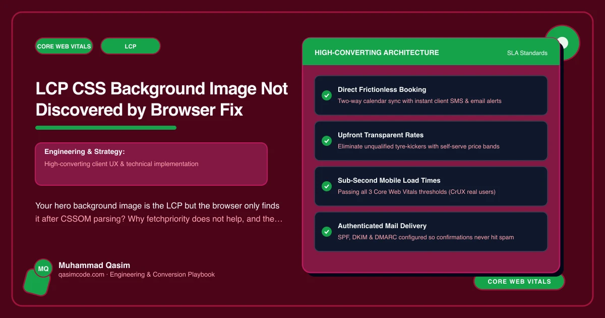 LCP CSS Background Image Not Discovered by Browser Fix