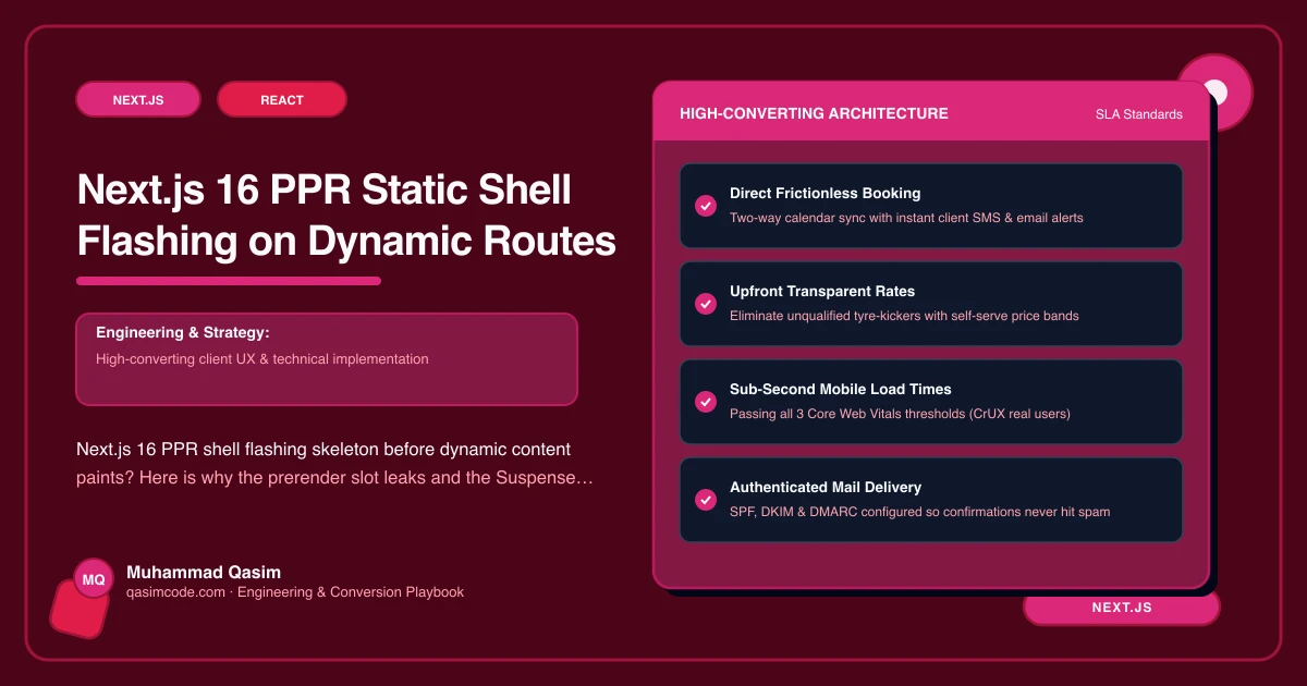Next.js 16 PPR Static Shell Flashing on Dynamic Routes