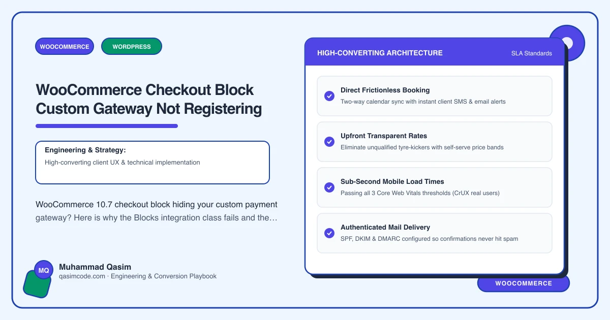 WooCommerce Checkout Block Custom Gateway Not Registering