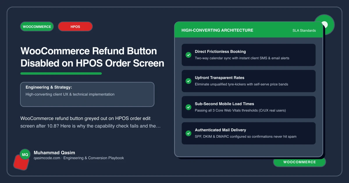 WooCommerce Refund Button Disabled on HPOS Order Screen