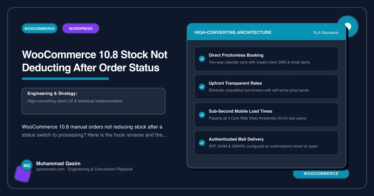 WooCommerce 10.8 Stock Not Deducting After Order Status