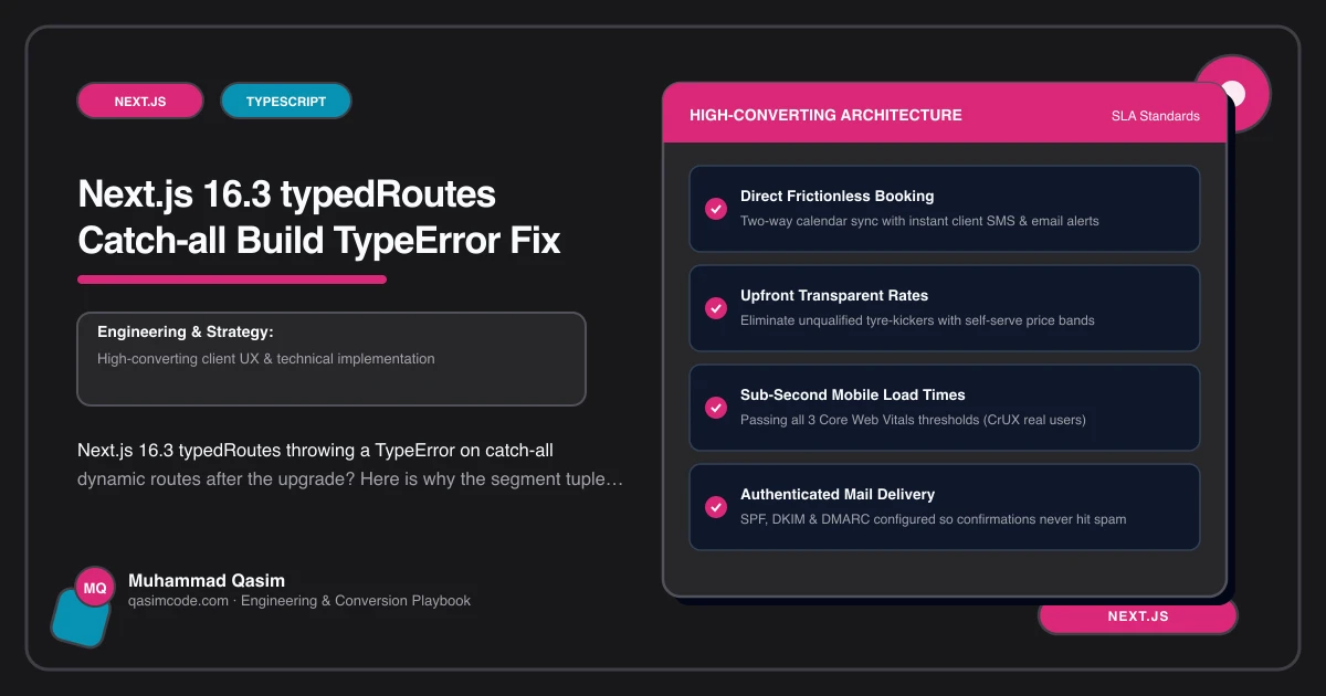 Next.js 16.3 typedRoutes Catch-all Build TypeError Fix
