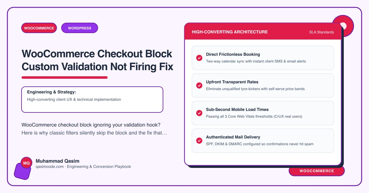 WooCommerce Checkout Block Custom Validation Not Firing Fix