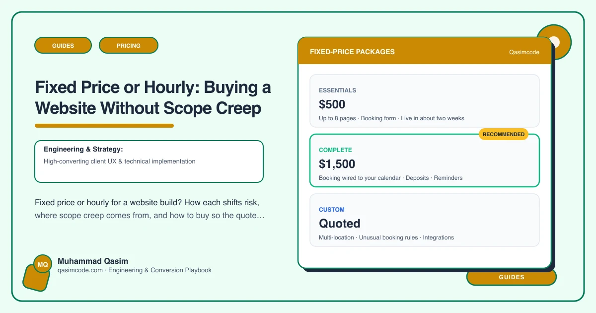 Fixed Price or Hourly: Buying a Website Without Scope Creep
