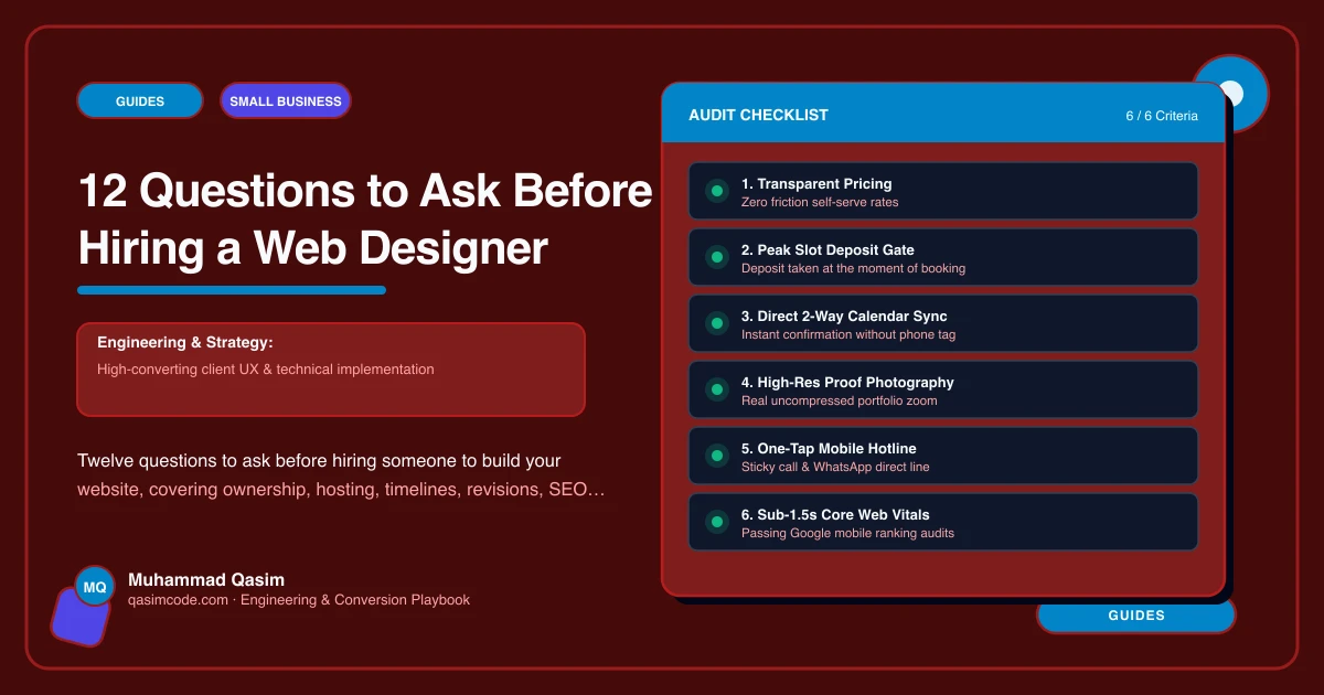 12 Questions to Ask Before Hiring a Web Designer