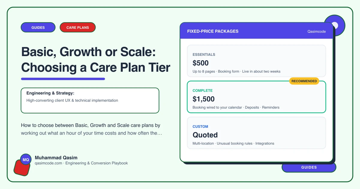 Basic, Growth or Scale: Choosing a Care Plan Tier