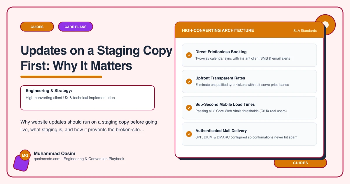 Updates on a Staging Copy First: Why It Matters