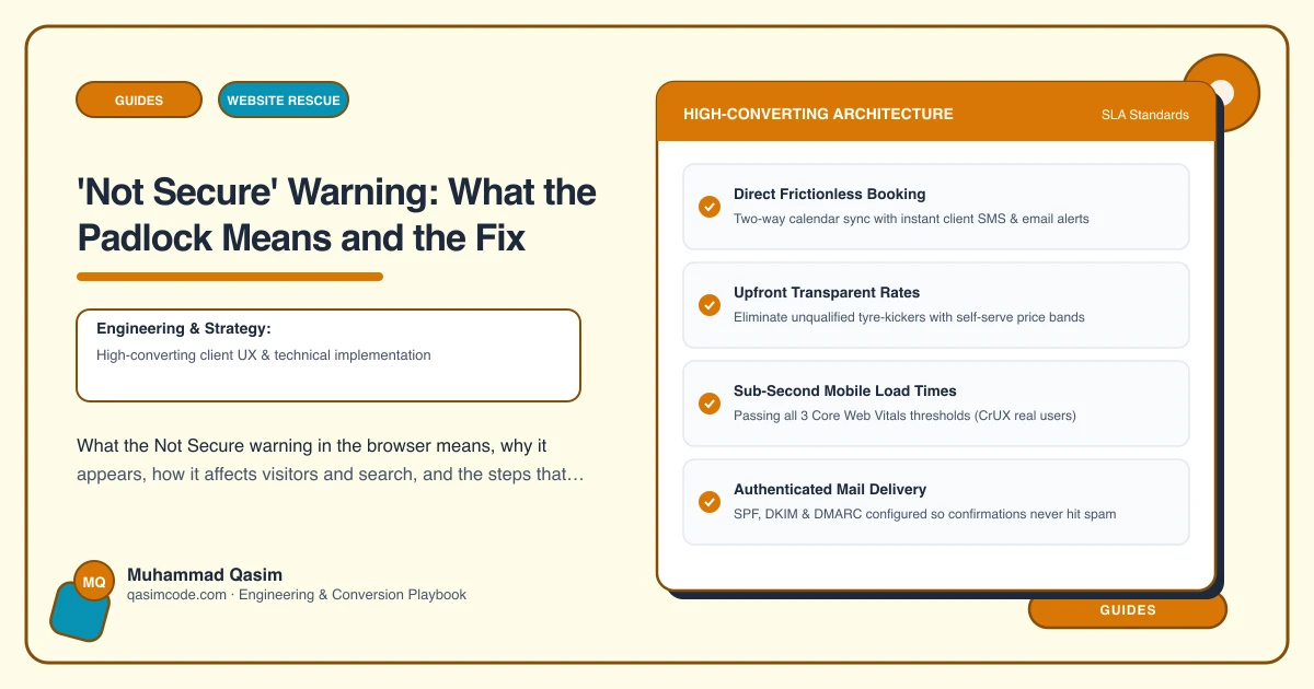 'Not Secure' Warning: What the Padlock Means and the Fix