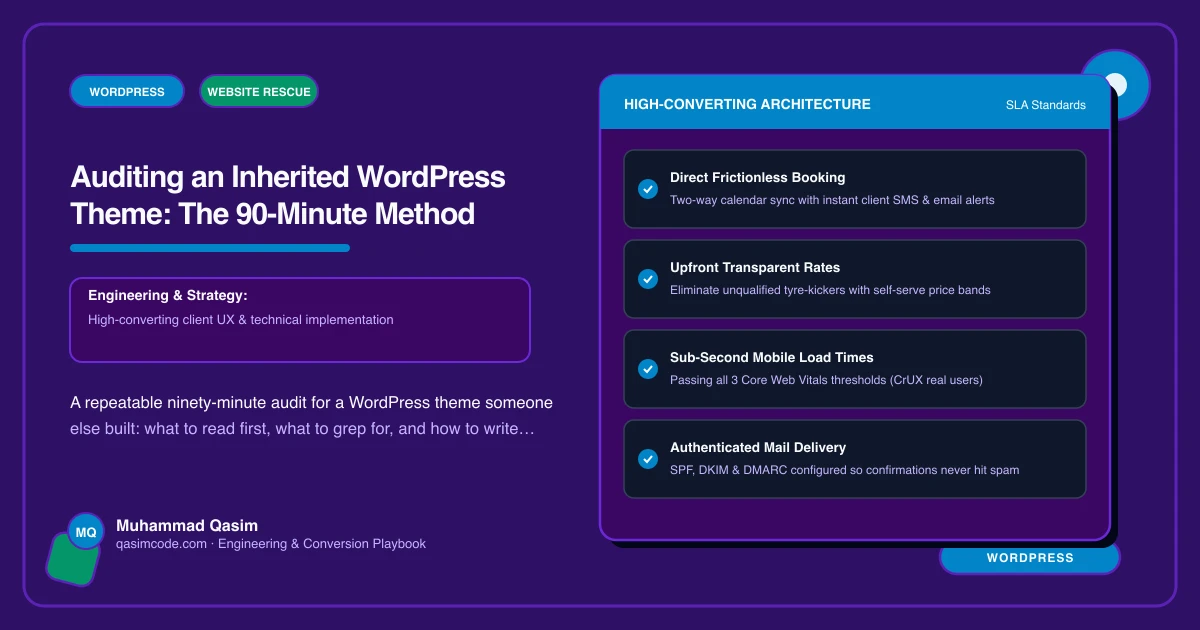 Auditing an Inherited WordPress Theme: The 90-Minute Method