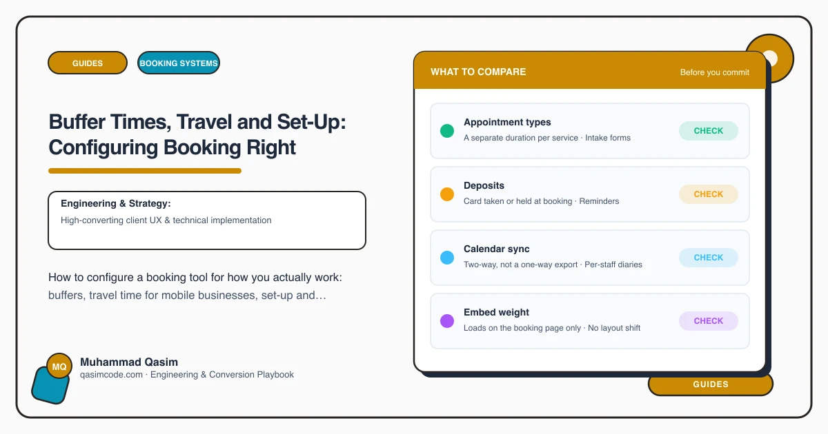 Buffer Times, Travel and Set-Up: Configuring Booking Right