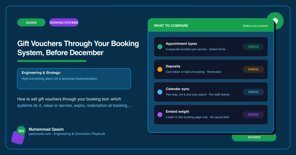 Gift Vouchers Through Your Booking System, Before December