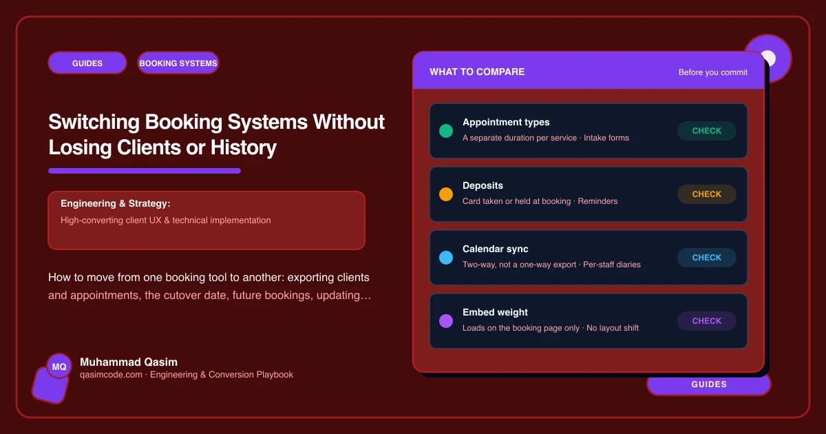 Switching Booking Systems Without Losing Clients or History