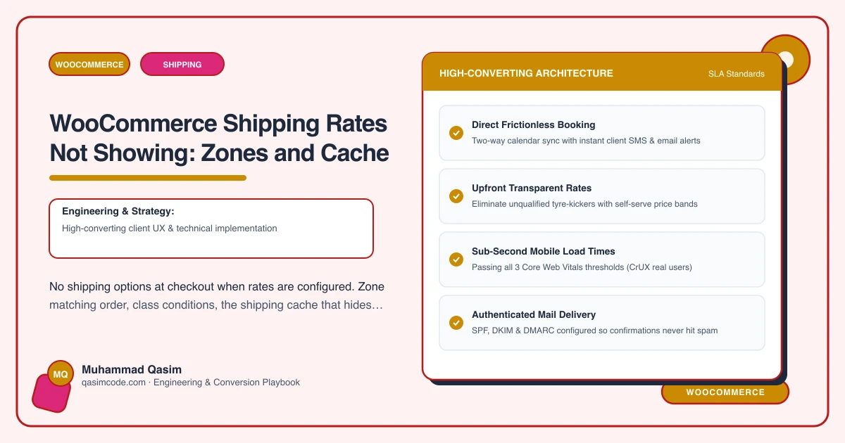 WooCommerce Shipping Rates Not Showing: Zones and Cache