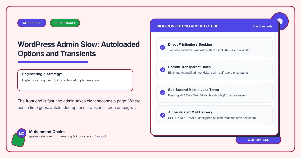 WordPress Admin Slow: Autoloaded Options and Transients