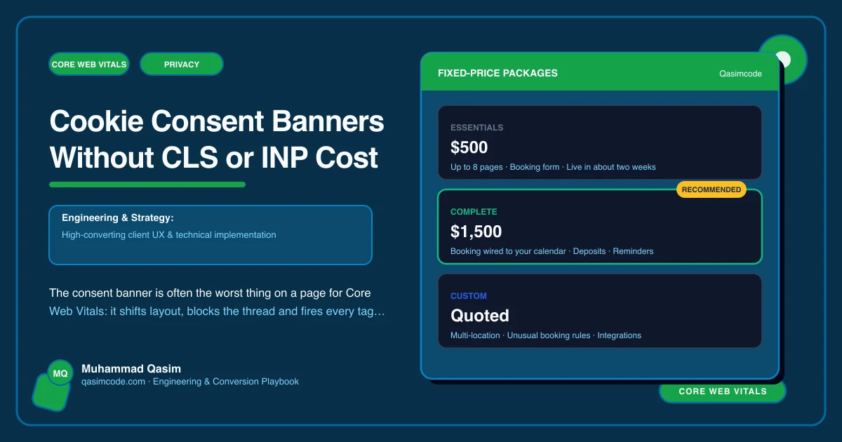 Cookie Consent Banners Without CLS or INP Cost