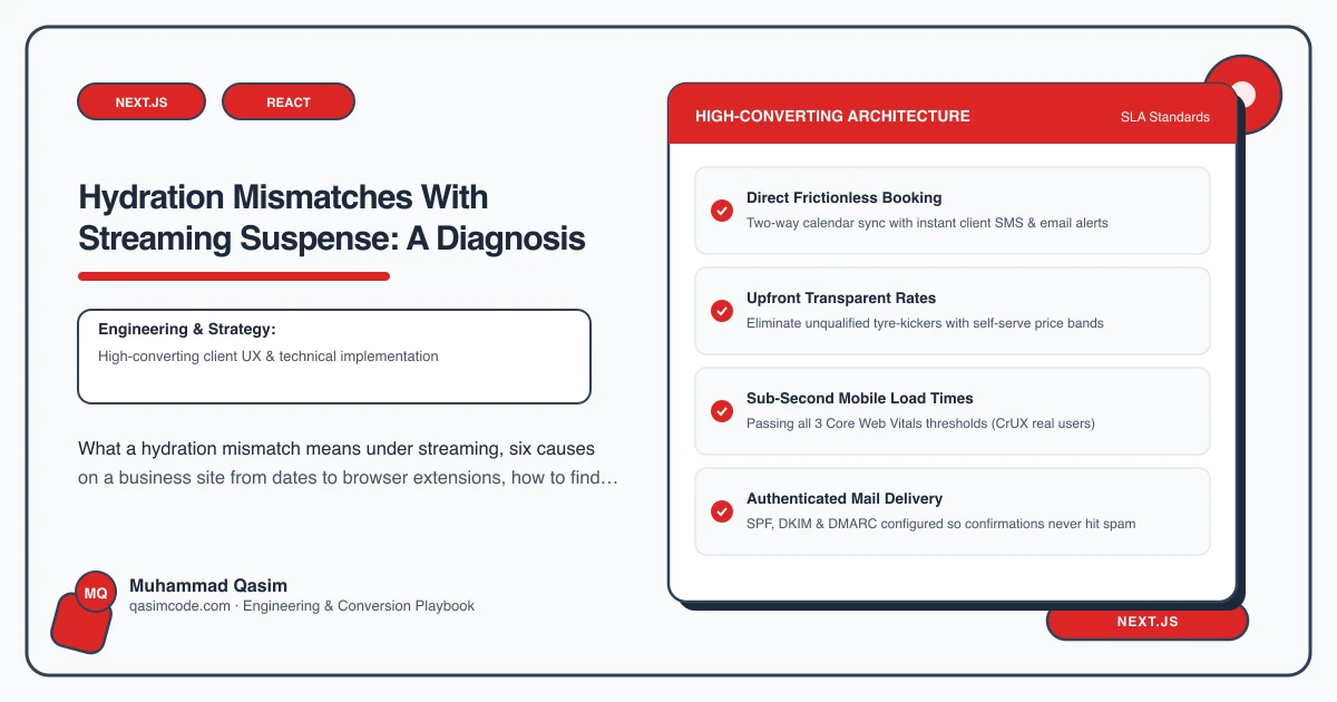 Hydration Mismatches With Streaming Suspense: A Diagnosis