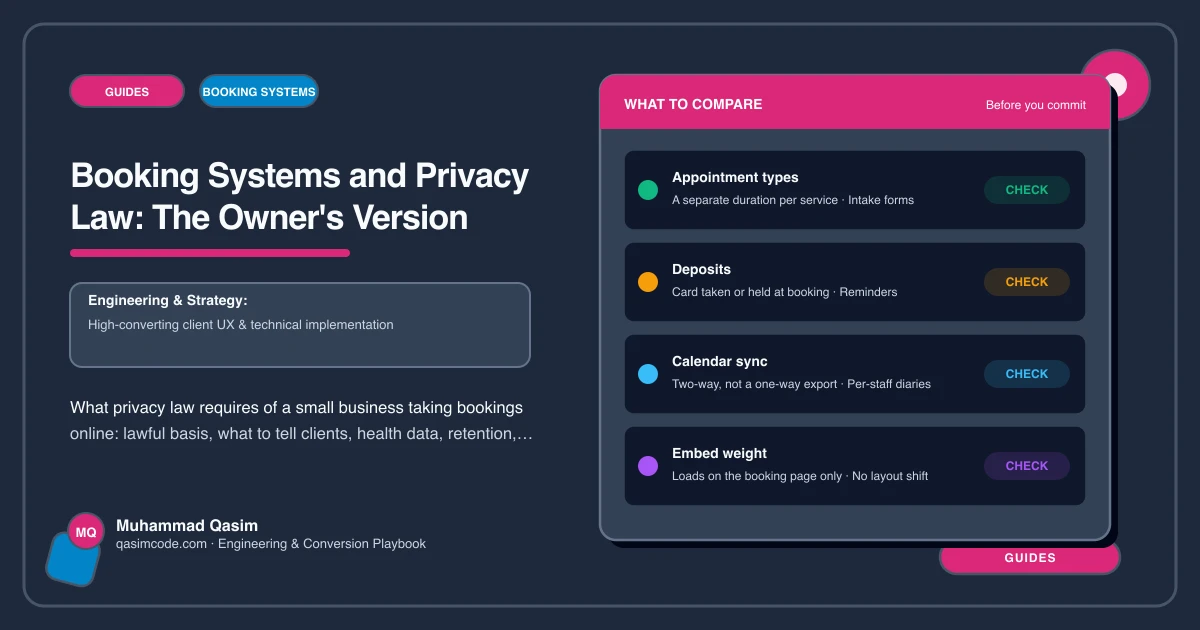 Booking Systems and Privacy Law: The Owner's Version