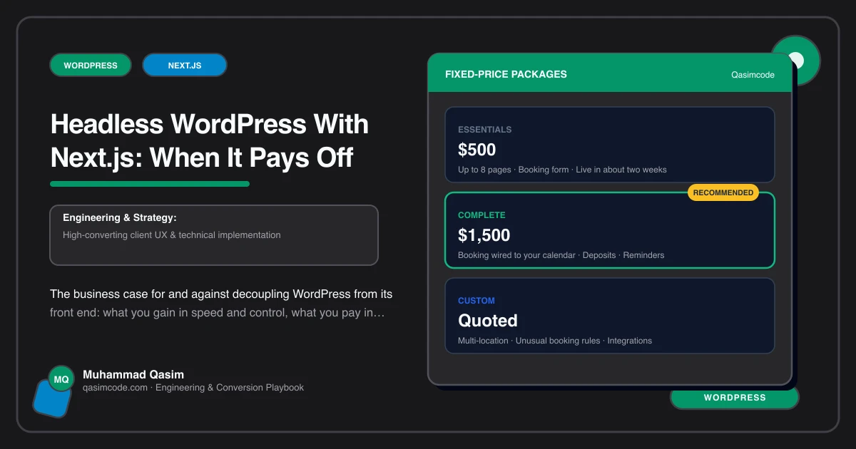 Headless WordPress With Next.js: When It Pays Off