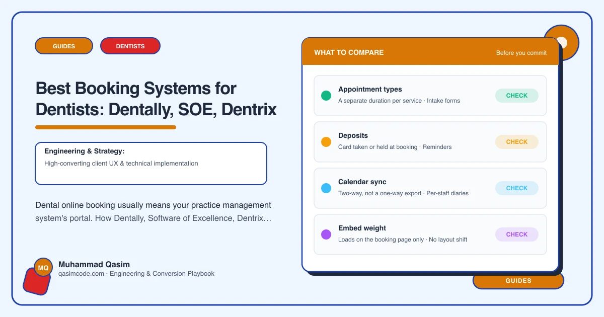 Best Booking Systems for Dentists: Dentally, SOE, Dentrix