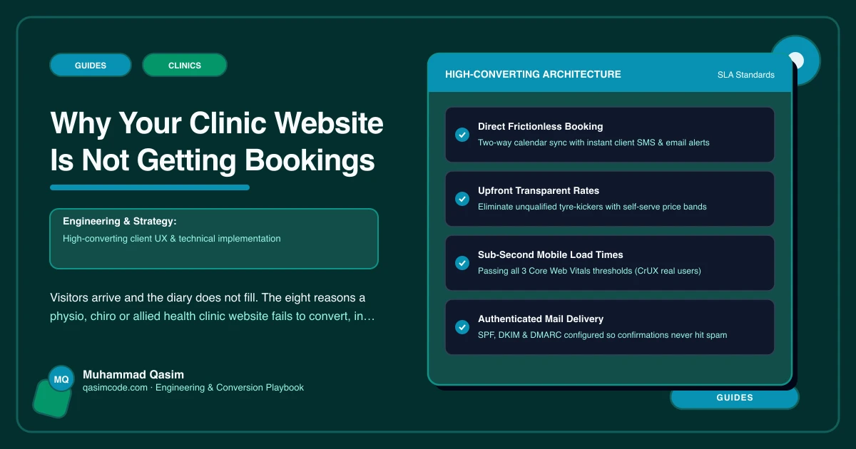 Why Your Clinic Website Is Not Getting Bookings