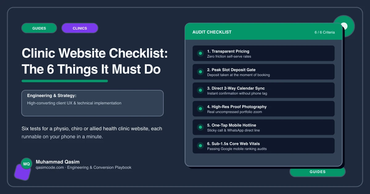 Clinic Website Checklist: The 6 Things It Must Do