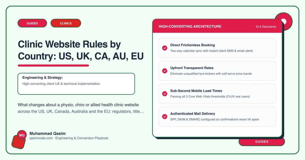 Clinic Website Rules by Country: US, UK, CA, AU, EU
