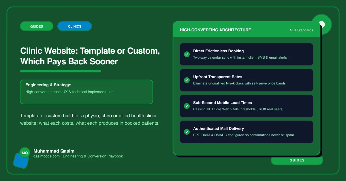 Clinic Website: Template or Custom, Which Pays Back Sooner