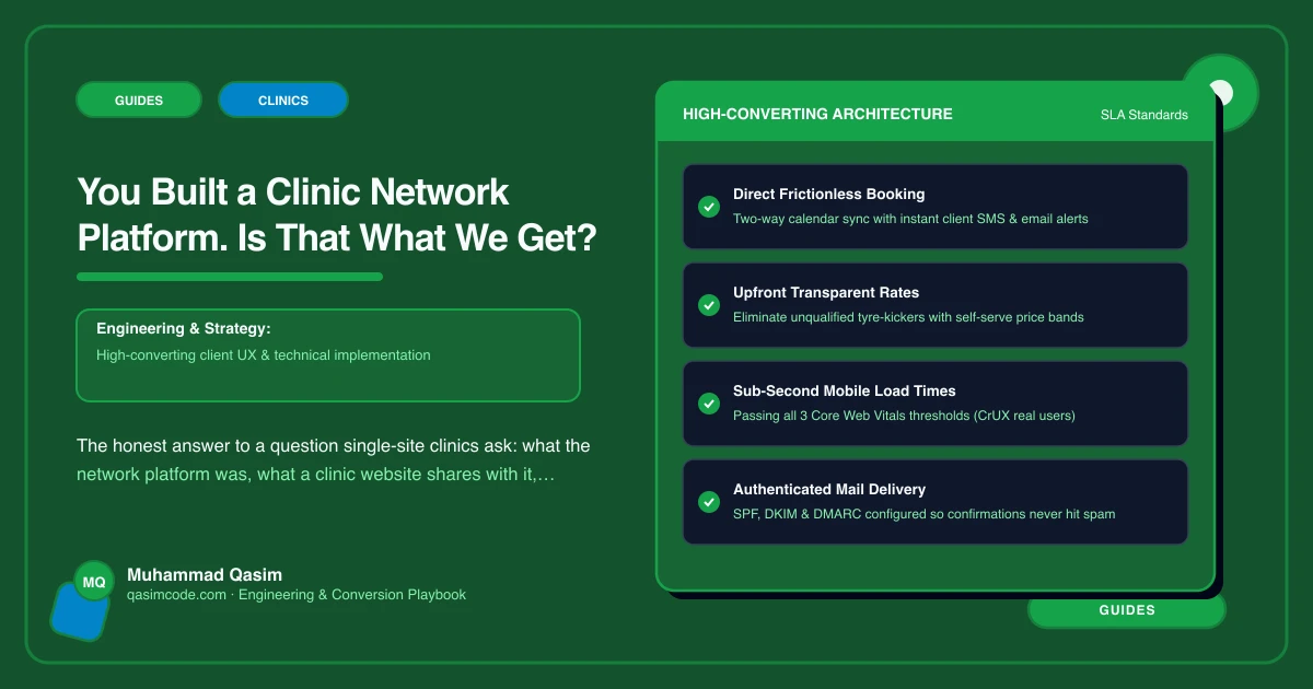You Built a Clinic Network Platform. Is That What We Get?