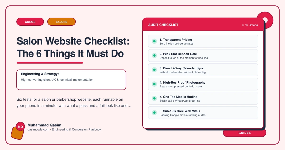 Salon Website Checklist: The 6 Things It Must Do
