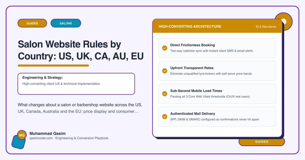Salon Website Rules by Country: US, UK, CA, AU, EU
