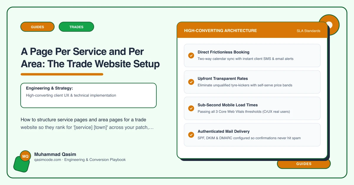 A Page Per Service and Per Area: The Trade Website Setup