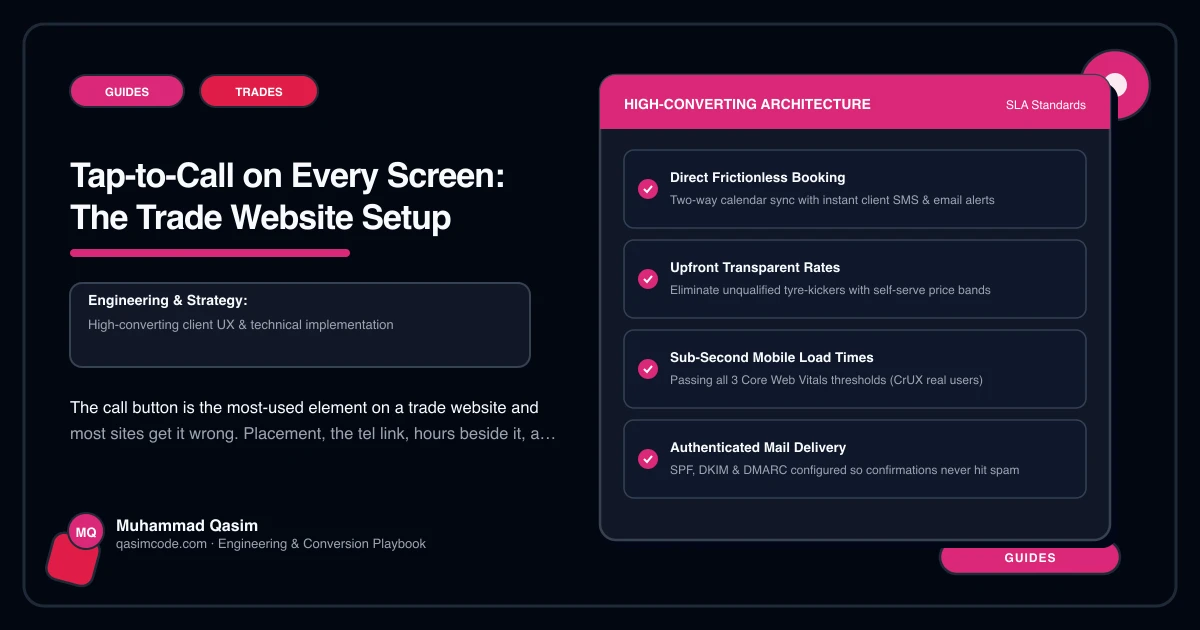 Tap-to-Call on Every Screen: The Trade Website Setup