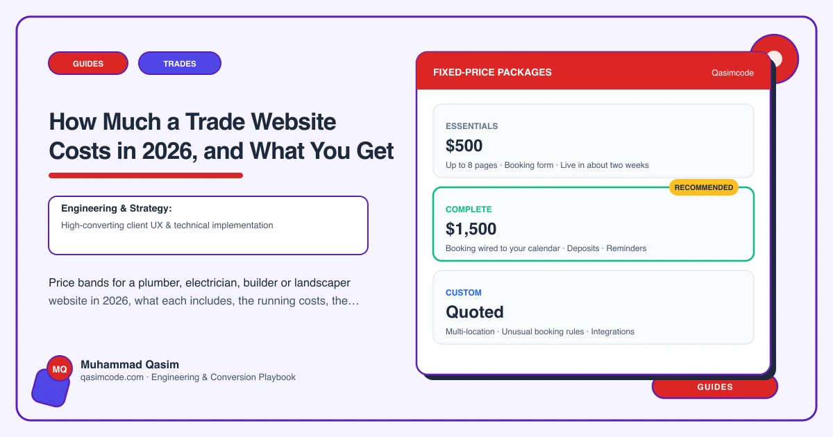 How Much a Trade Website Costs in 2026, and What You Get
