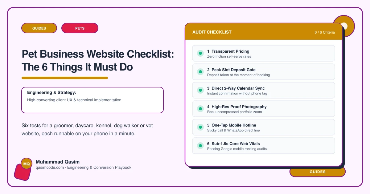Pet Business Website Checklist: The 6 Things It Must Do