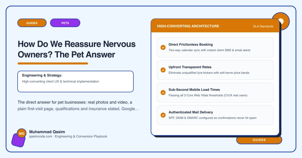 How Do We Reassure Nervous Owners? The Pet Answer