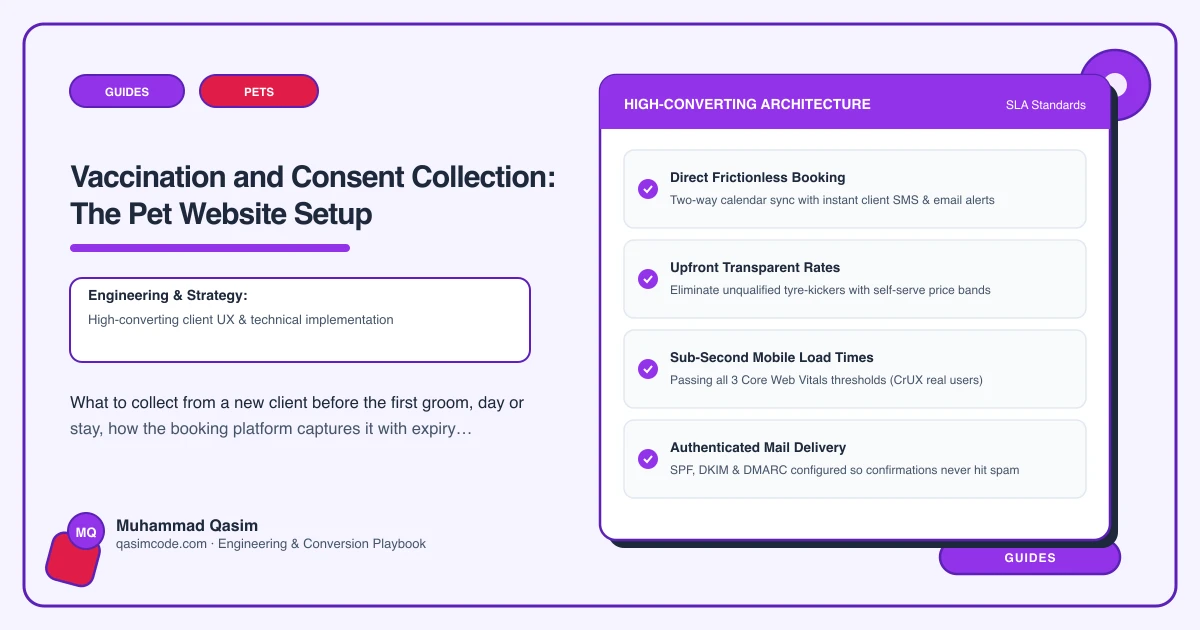 Vaccination and Consent Collection: The Pet Website Setup