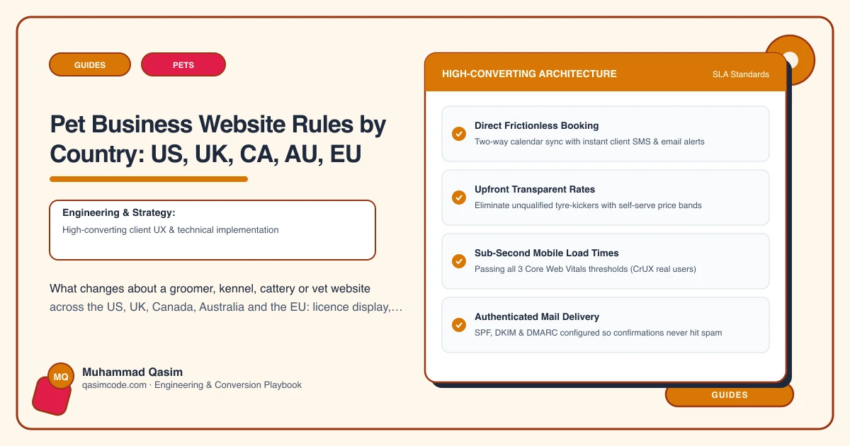 Pet Business Website Rules by Country: US, UK, CA, AU, EU